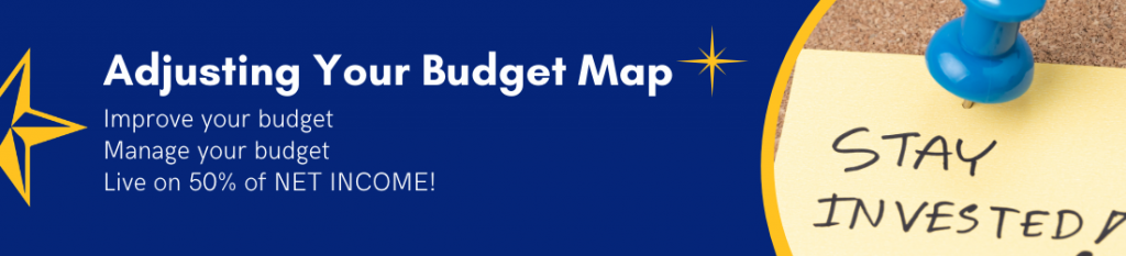 Adjusting Your budget Map - Improve your budget - Manage your budget - Live on 50% of NET INCOME!